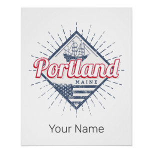 Póster Portland Maine City Estados Unidos