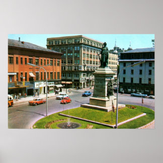 Póster Portland, Maine Monument Square Circa 1960