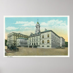 Póster Portland, MaineExterior vista del ayuntamiento