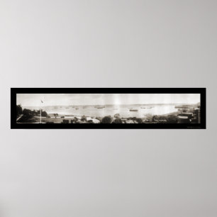 Póster Portland ME Harbour Photo 1910