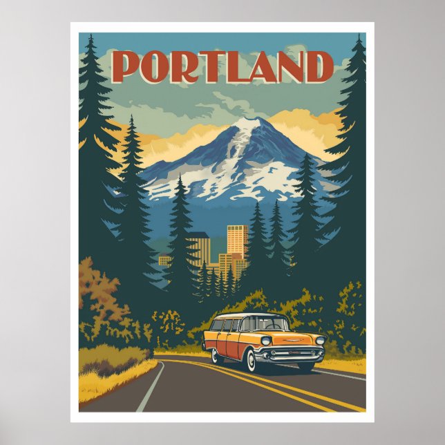 Póster Portland, Oregón (Frente)