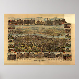 Póster Portland, Oregón (1890)