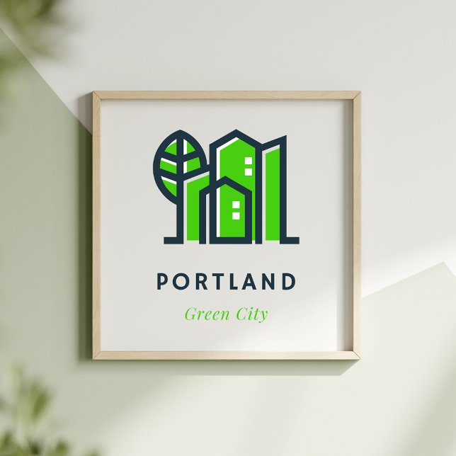 Póster Portland Oregon Ciudad EEUU Sostenible Green (Subido por el creador)