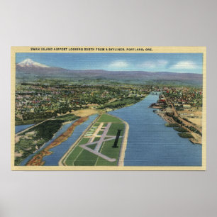 Póster Portland, Oregón - El aeropuerto de la isla de Swa