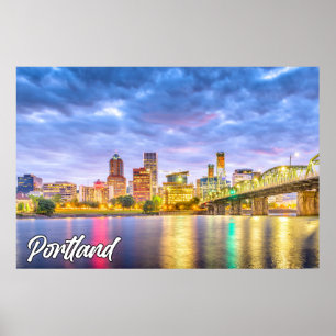 Póster Portland, Oregón, Estados Unidos