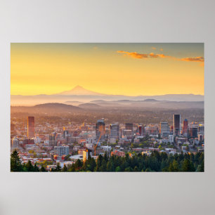 Póster Portland, Oregón, Estados Unidos
