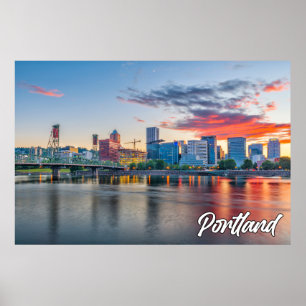 Póster Portland, Oregón, Estados Unidos