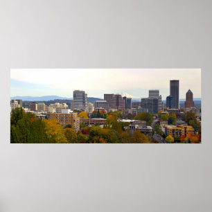 Póster Portland Oregon Fall Season Colors Poster