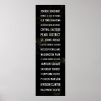 Portland Oregon Typographic Subway Art