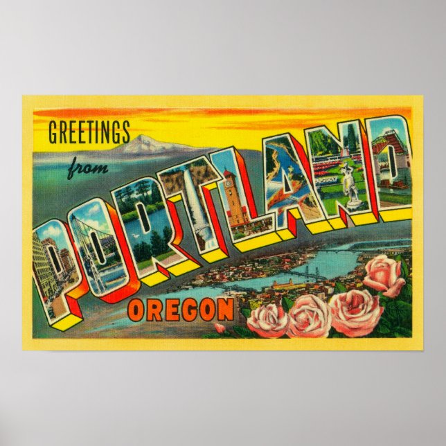 Póster Portland, OregonLarge Letter Scenes (Frente)