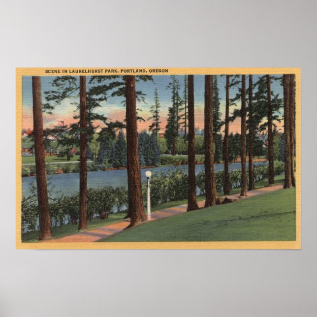 Póster Portland, ORScene en el parque Laurelhurst (Frente)