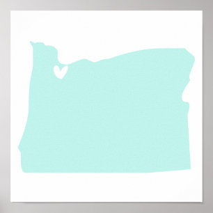 Póster Portland, Poster de amor de Oregon