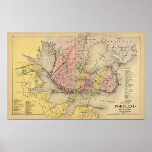 Póster Portland & vicinity, Me
