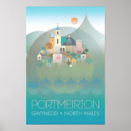 Póster Portmeirion, Gwynned, Norte de Gales Imprimir