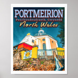 PÓSTER PORTMEIRION - PENRHYNDEUDRAETH GWYNEDD NORWALES