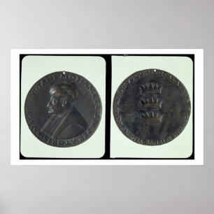 Póster Portrait medal, obverse depicting Sultan Mehmed II