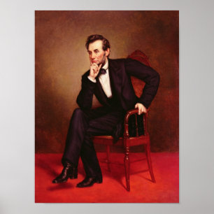 Póster Portrait of Abraham Lincoln
