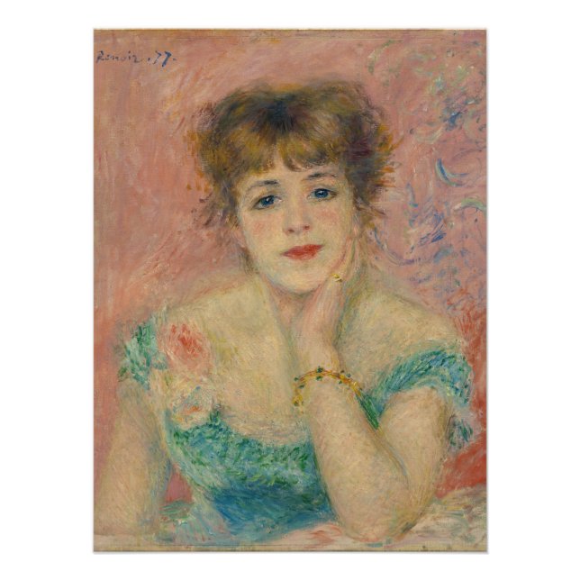 Póster Portrait of Actress Jeanne Samary, Auguste Renoir (Anverso)