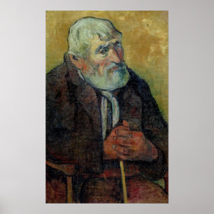 Póster Portrait of an Old Man with a Stick, 1889-90