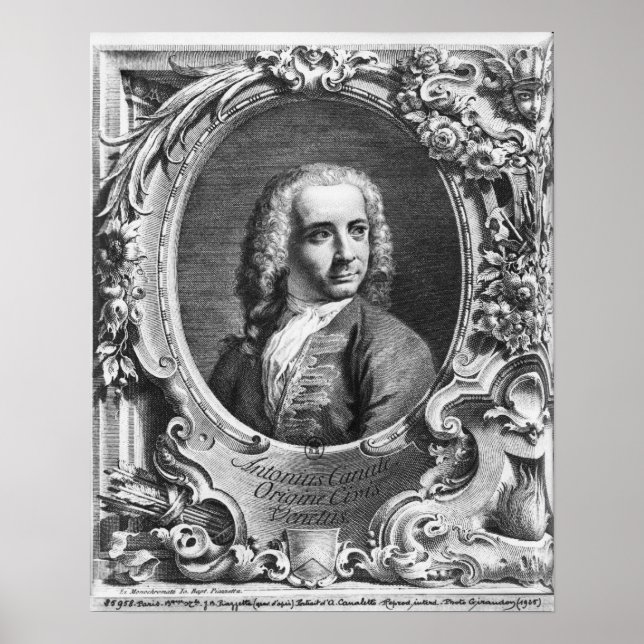 Póster Portrait of Antonio Canaletto (Frente)
