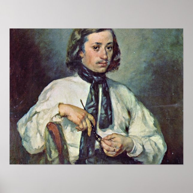 Póster Portrait of Armand Ono,by Millet Jean-Francois (Frente)