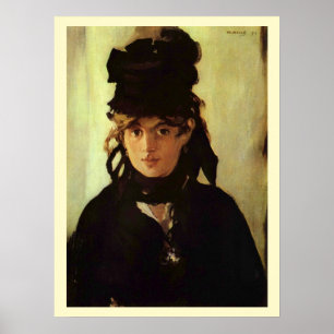 Póster Portrait of Berthe Morisot by Edouard Manet