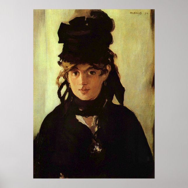 Póster Portrait of Berthe Morisot by Edouard Manet (Frente)
