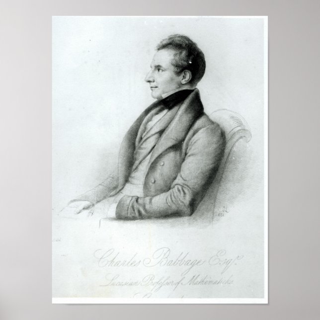 Póster Portrait of Charles Babbage  1832 (Frente)