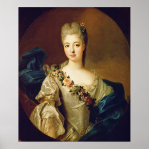 Póster Portrait of Charlotte Aglae of Orleans, 1720s
