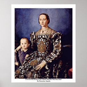 Póster Portrait Of Eleonora Di Toledo By Bronzino Angelo
