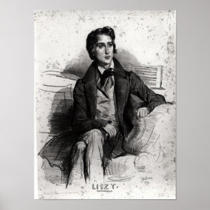 Póster Portrait of Franz Liszt August 1832