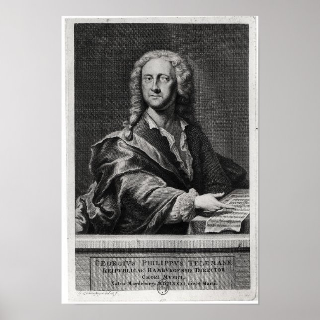 Póster Portrait of Georg Philipp Telemann (Frente)