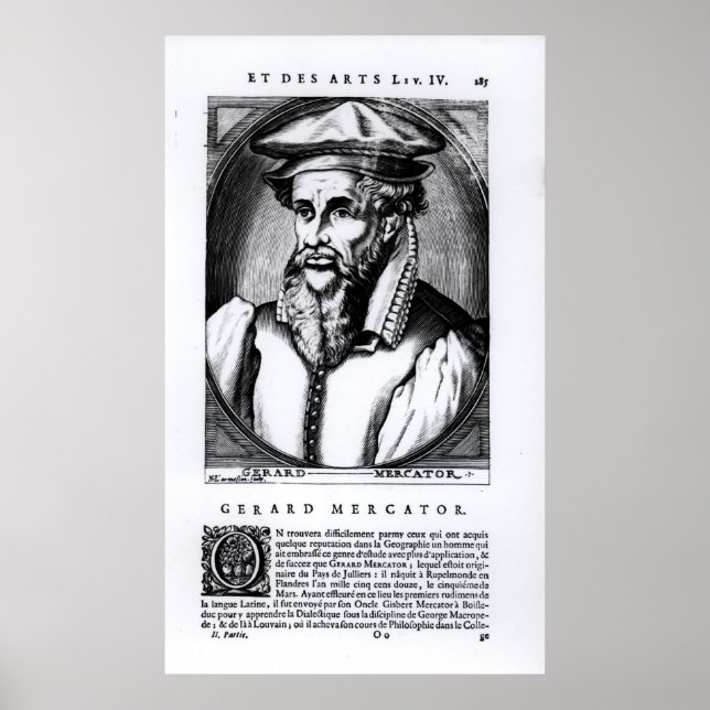 Póster Portrait of Gerard Mercator (Frente)