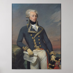Póster Portrait of Gilbert Motier as a Lieutenant