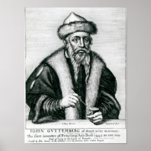 Póster Portrait of Johannes Gutenberg 2
