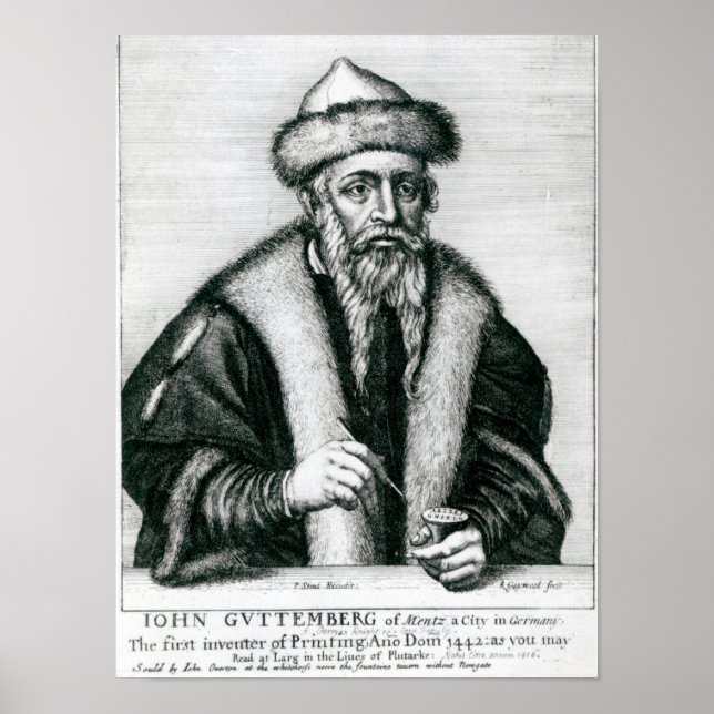 Póster Portrait of Johannes Gutenberg 2 (Frente)
