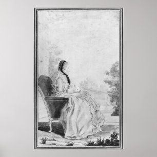 Póster Portrait of Madame du Deffand, 1760
