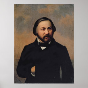 Póster Portrait of Mikhail Ivanovich Glinka , 1850s