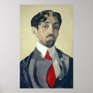 Póster Portrait of Mikhail Kuzmin , 1909