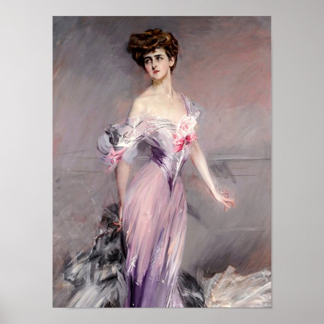 Póster Portrait of Mrs Howard-Johnston by Boldini (Frente)