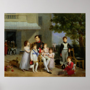 Póster Portrait of Napoleon Bonaparte  with his Nephews