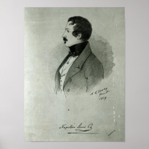 Póster Portrait of Napoleon III  as a young man, 1839
