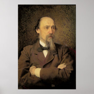 Póster Portrait of Nikolay Alekseyevich Nekrasov, 1877