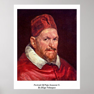 Póster Portrait Of Pope Innocent X. By Diego Velazquez