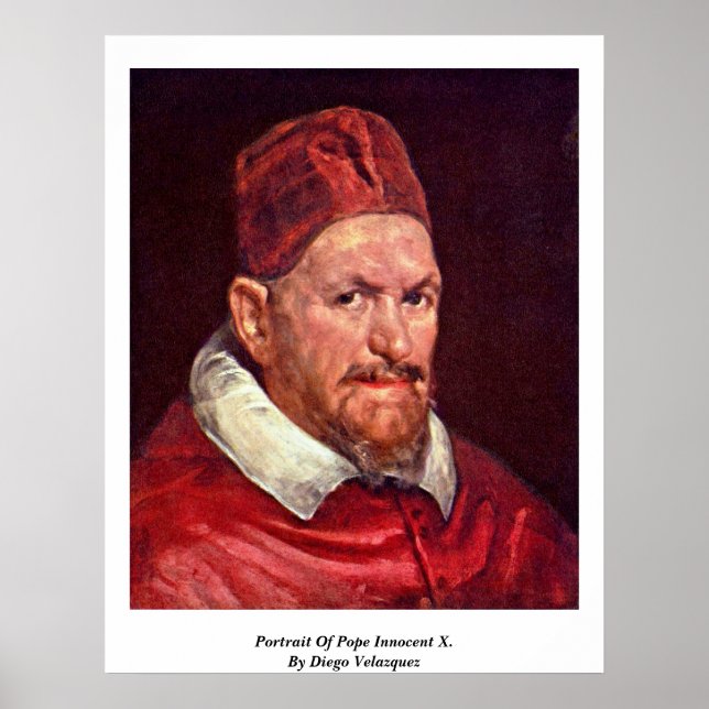 Póster Portrait Of Pope Innocent X. By Diego Velazquez (Frente)