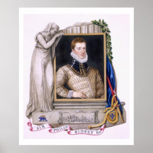 Póster Portrait of Sir Philip Sidney (1554-86) from 'Memo