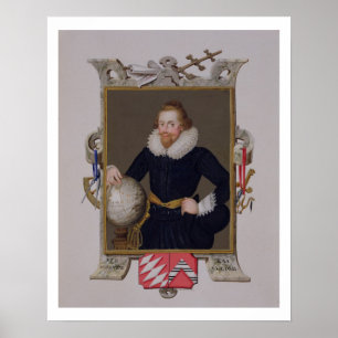 Póster Portrait of Sir Walter Raleigh (c.1552-1618) from