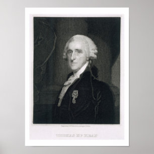 Póster Portrait of Thomas McKean, engraved by Thomas B. W