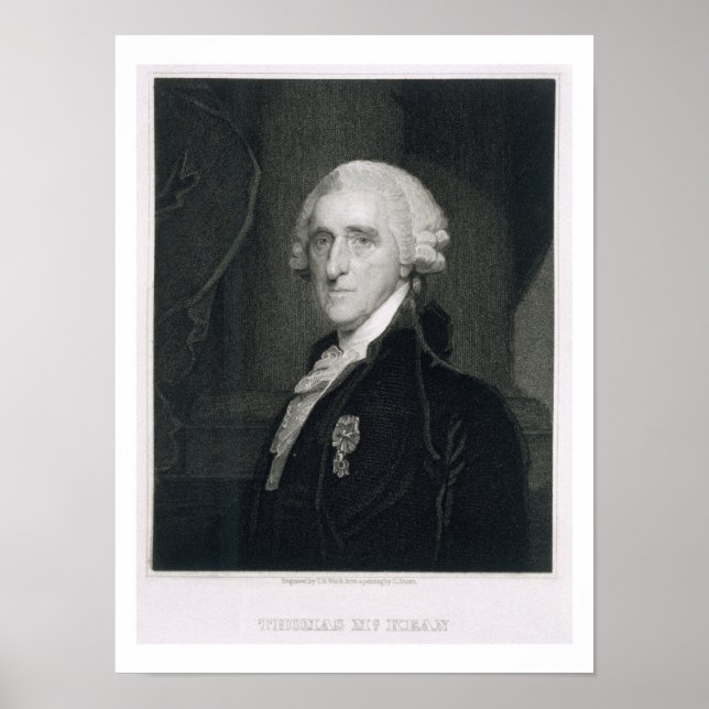 Póster Portrait of Thomas McKean, engraved by Thomas B. W (Frente)