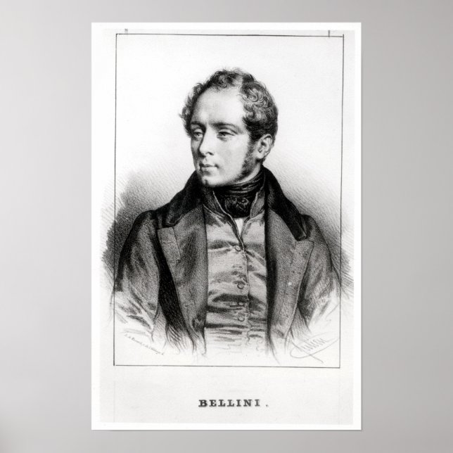 Póster Portrait of Vincenzo Bellini (Frente)